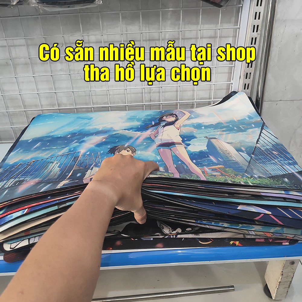 { Mouse pad cỡ lớn } Lót chuột Anime Naruto chất liệu cao su để trên bàn di chuột chơi game kích thước 60x40cm