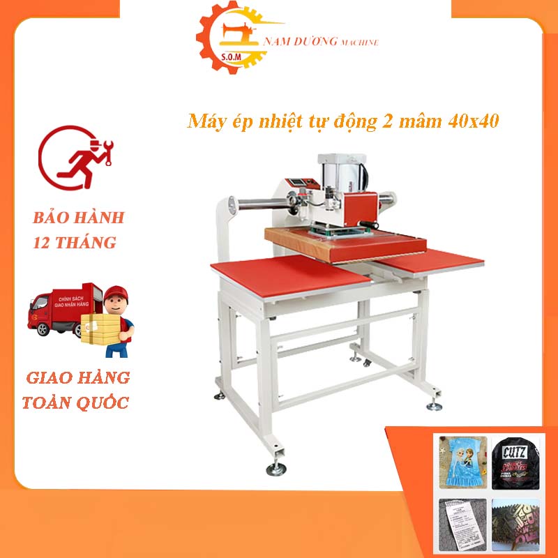 máy ép nhiệt 2 mâm ép tự động khí nén 40x60