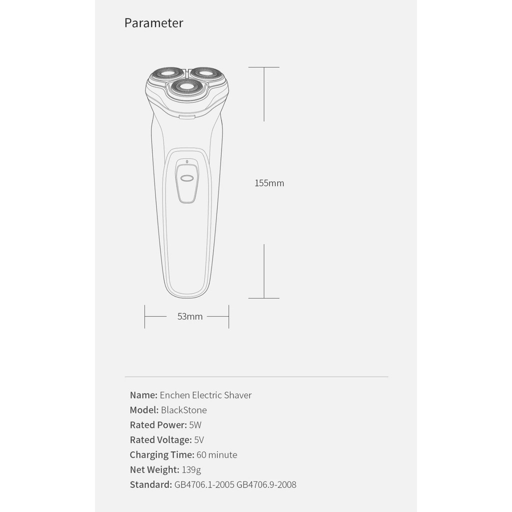 Máy cạo râu Enchen BlackStone (hàng Xiaomi phân phối)