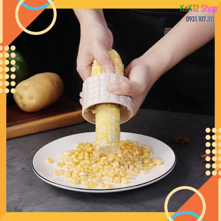 Dụng cụ tuốt Ngô thành hạt tiện lợi. Dụng cụ tách hạt Ngô, Bắp. Đồ dùng nhà bếp tiện lợi.