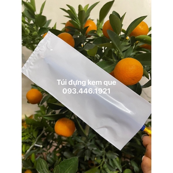 túi đựng kem que không in, túi đựng kem không có chữ, túi đựng kem màu trắng trơn