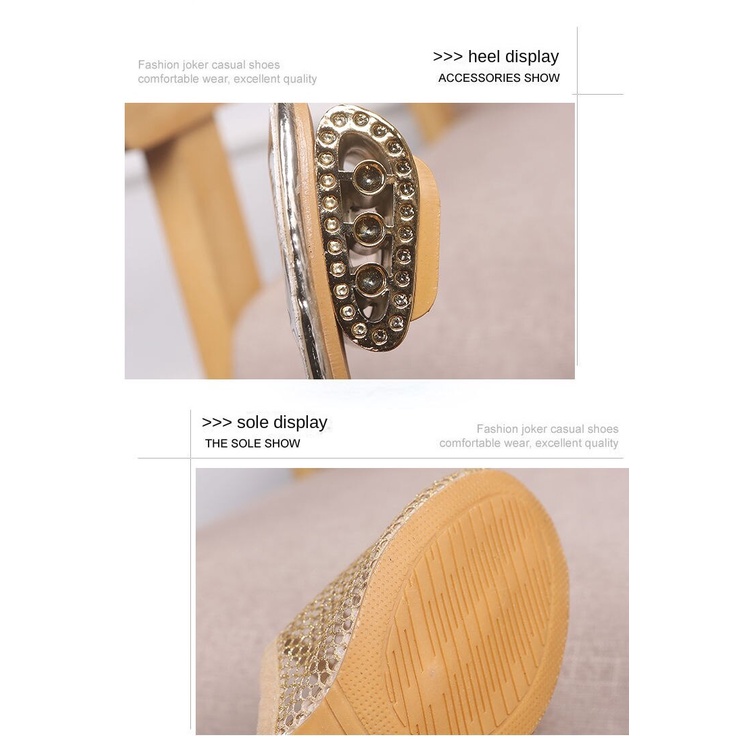 Dép Sandal Đế Dày Phối Ren Lưới Thời Trang Đi Biển Cho Nữ