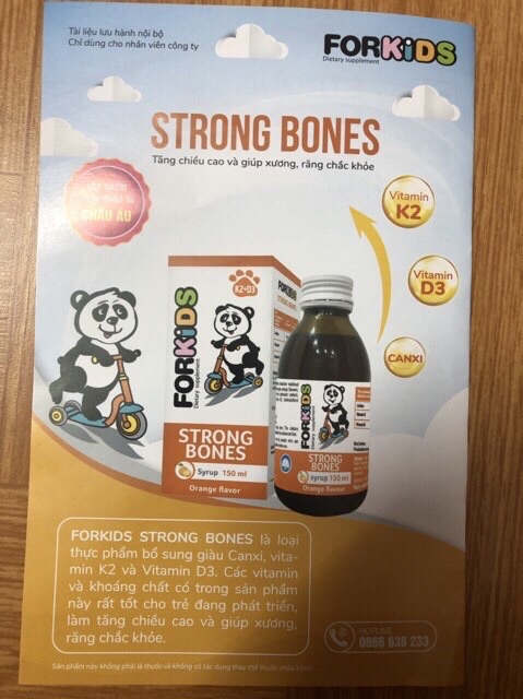 [ Kèm Quà Tặng ] ForKids Strong bones - Canxi cho bé ( Chính Hãng Ba Lan )