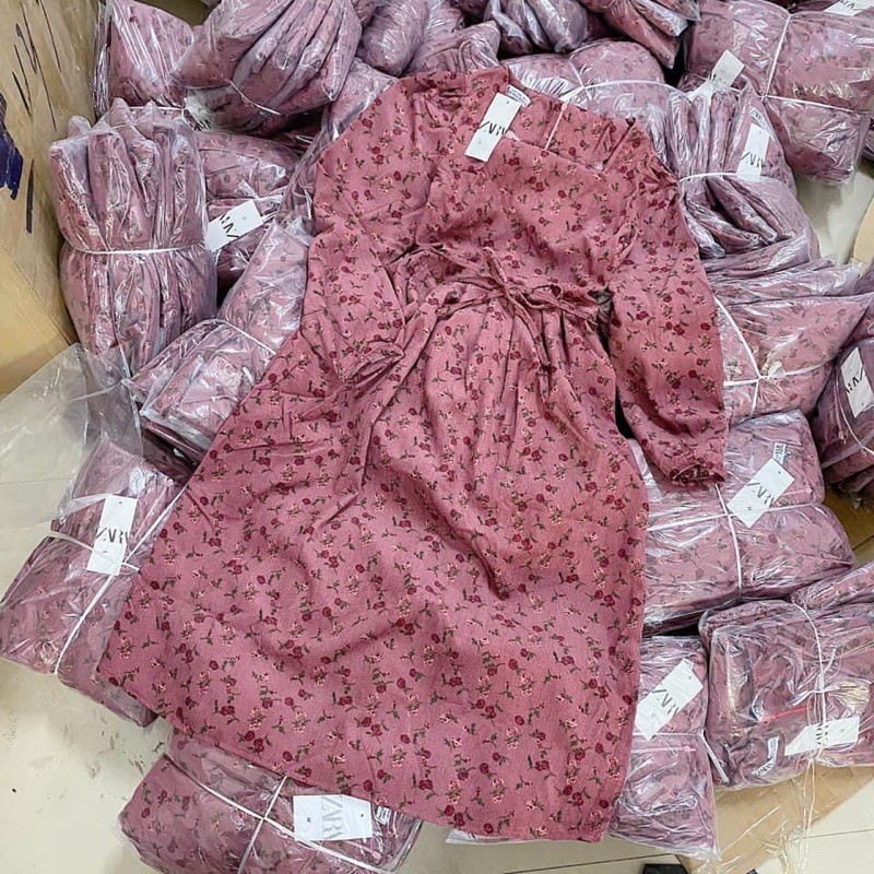 [Sale] Váy Nhung Hoa Nhí Vintage Tiểu Thư Kèm Ảnh Thật + Video | BigBuy360 - bigbuy360.vn