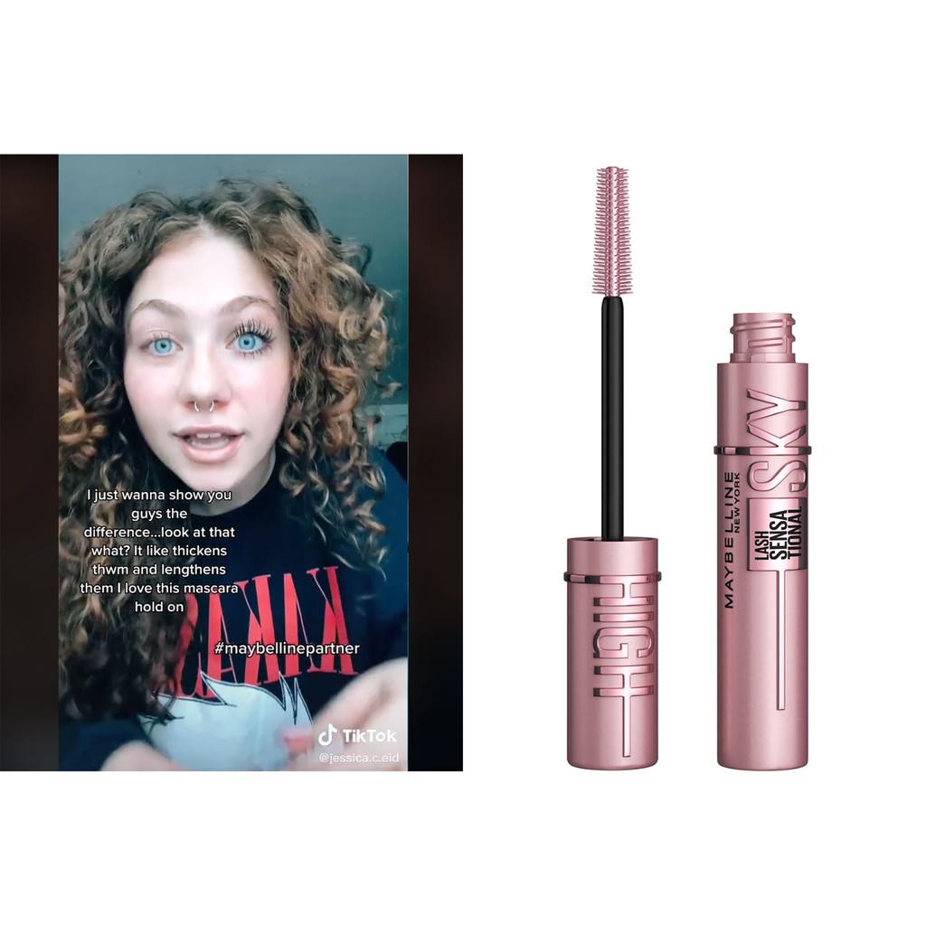 Mascara hot rần rân trên Tiktok Lash Sensational Sky High Waterproof Mascara Maybelline