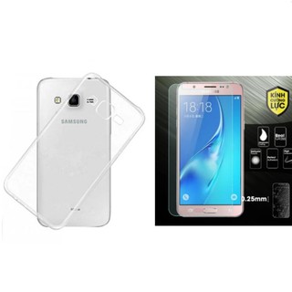 Bộ ốp lưng dẻo và kính cường lực Galaxy J2 Prime
