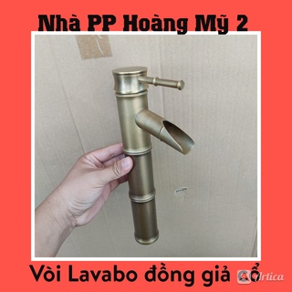   Tặng kèm dây cấpNL Vòi Lavabo NL giả cổ 30cm vòi nước cho bồn rửa mặt chất liệu đồng cao cấp thiết kế cổ điển 