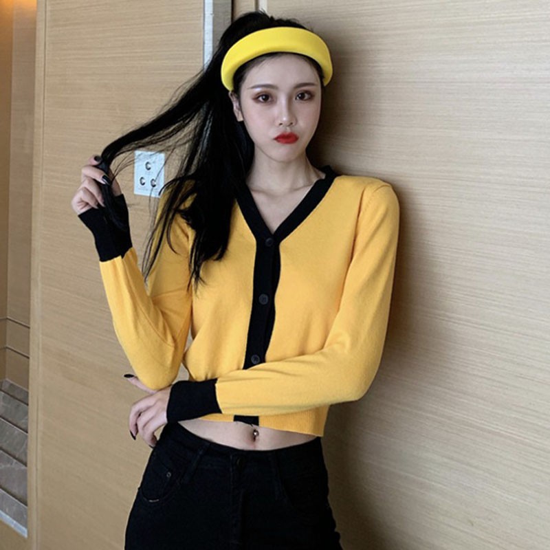Áo khoác Cardigan dệt kim phối nút thiết kế dáng rộng cho phái nữ