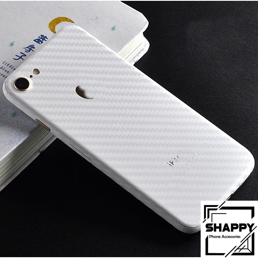 Skin Dán Cacbon Trắng Đen Full Viền IPhone 6/6S/6Plus/6SPlus/7/7Plus [Shappy Shop]