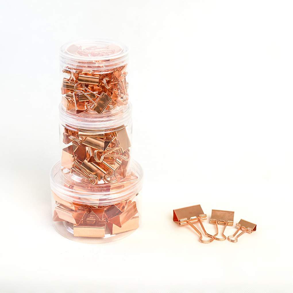 10 Kẹp Giấy Kim Loại Màu Vàng Hồng Tiện Dụng