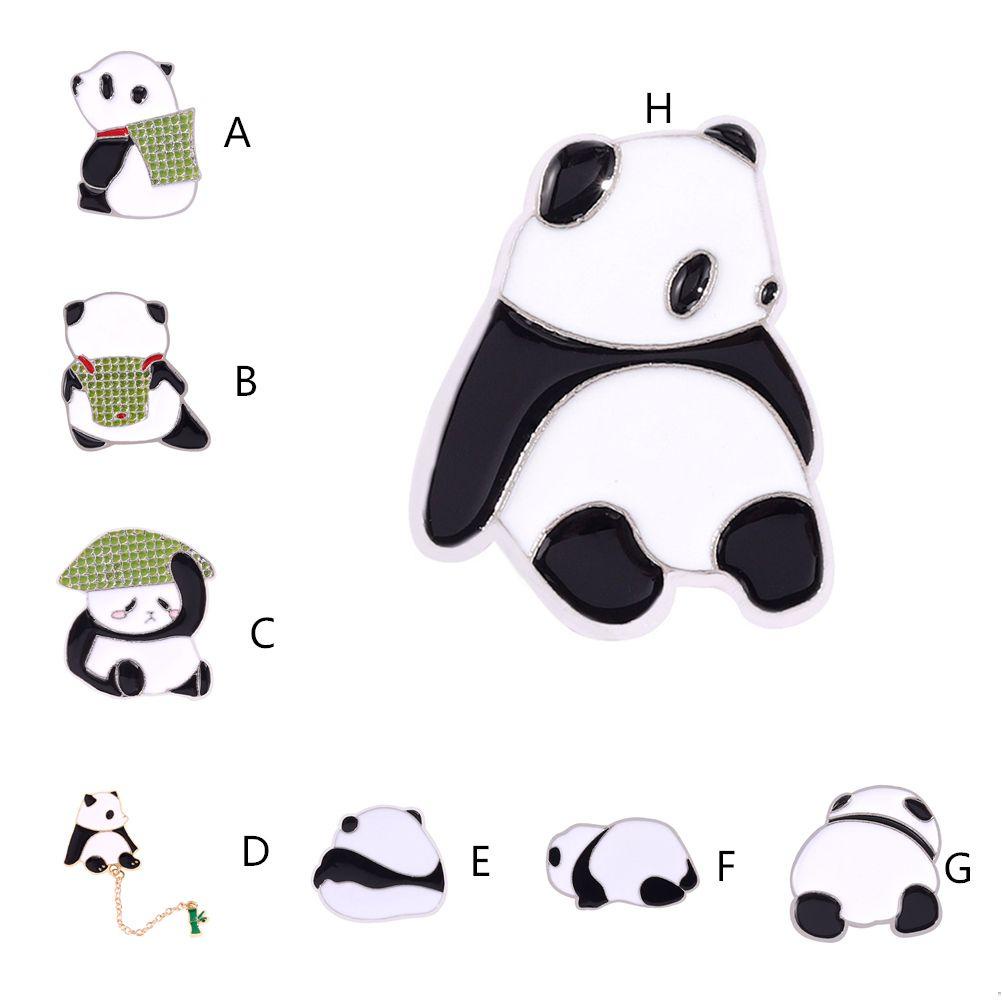 Trâm Cài Áo Hình Gấu Trúc Hoạt Hình Tráng Men