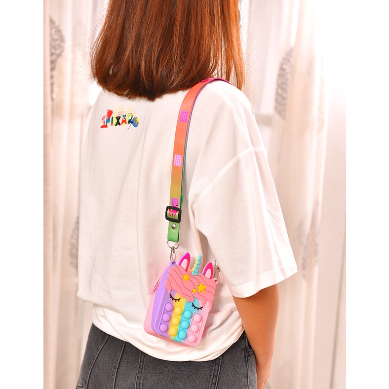 Túi đeo chéo, túi xách POP IT loại mini nhỏ gọn xinh xắn, nhiều hình ảnh mẫu mã cute, giao ngẫu nhiên
