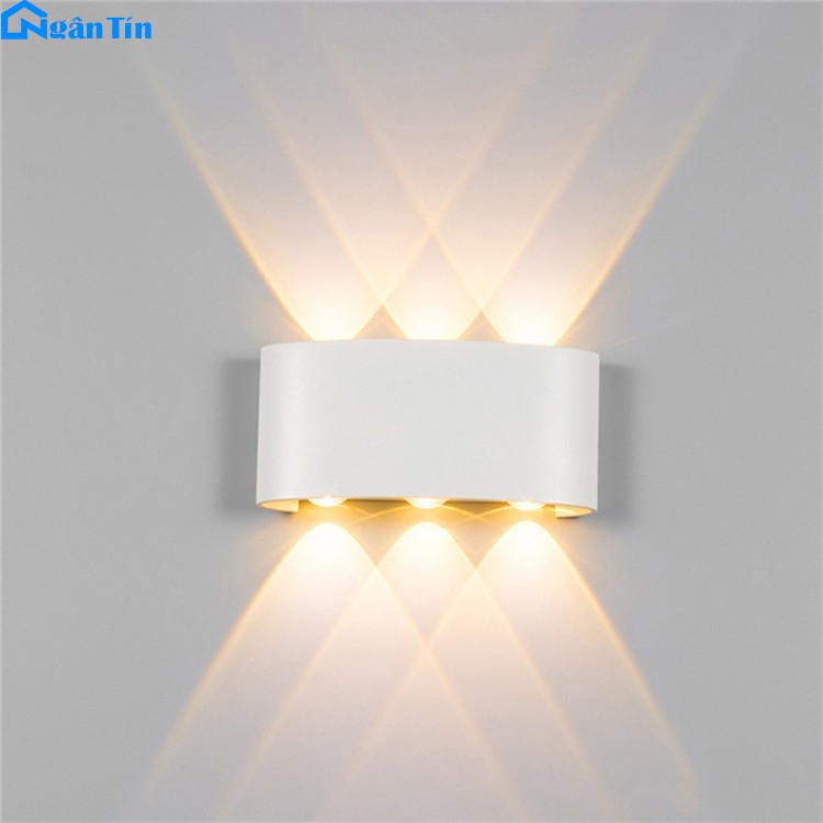 Đèn Led hắt tường treo tường gắn tường trong nhà ngoài trời 2 bóng 4 bóng 6 bóng 8 bóng Led 220V VNT624 Ngân Tin