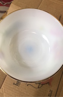 Hộp chén thủy tinh họa tiết hoa