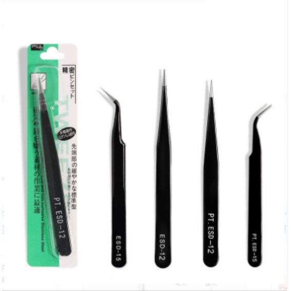 Nhíp Đầu Thẳng Chống Tĩnh Điện Bằng Thép Không Gỉ Chuyên Dụng Trang Trí Móng Nghệ Thuật