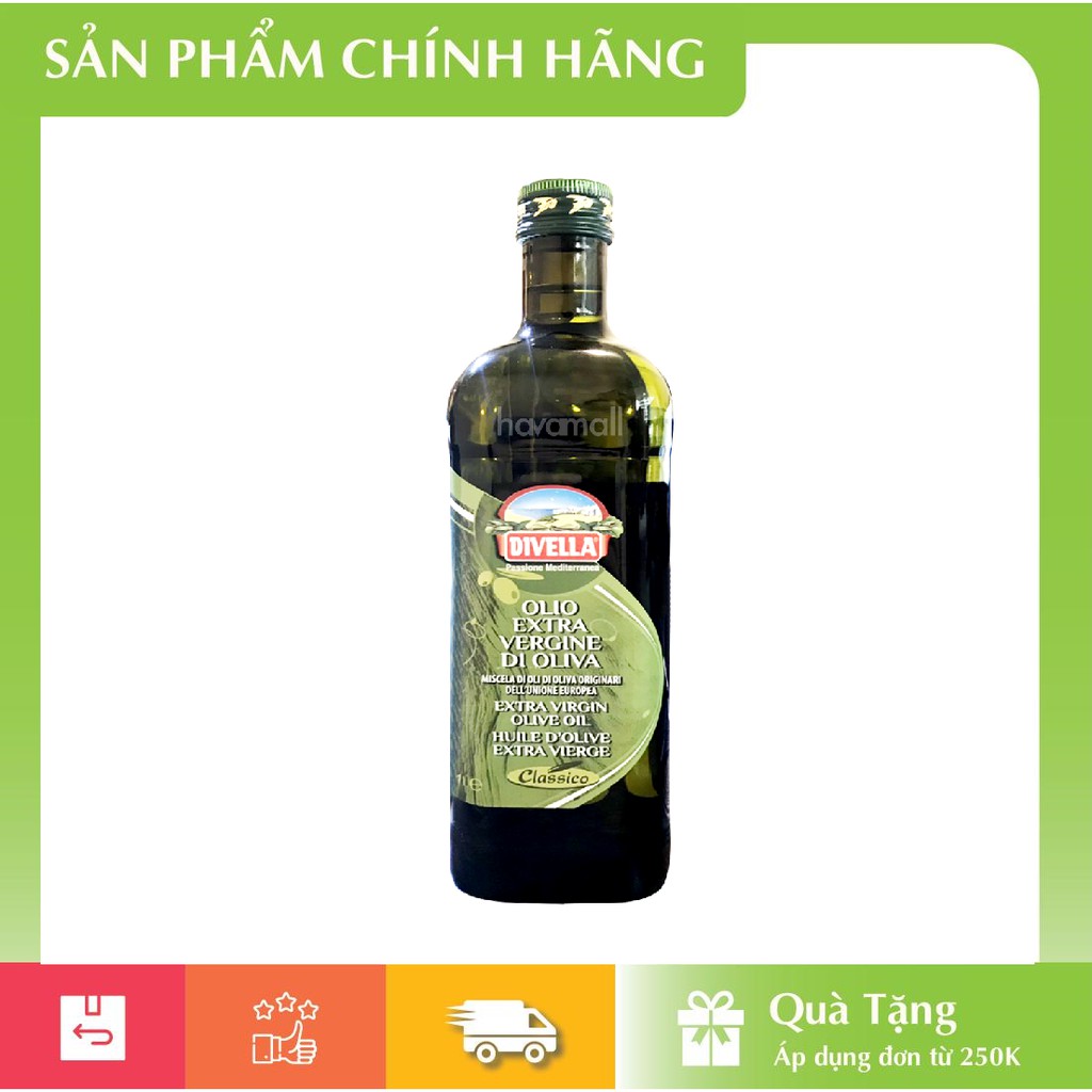 [HÀNG CHÍNH HÃNG] Dầu Oliu Extra Virgin Divella Chai 1000ml