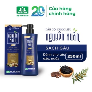 Dầu gội dược liệu Nguyên Xuân dành cho da đầu gầu, ngứa, dưỡng tóc mềm mượt chai vòi 350ml + 35ml