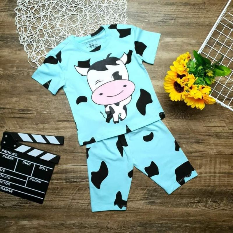 Bộ cotton ngố bò sữa Leilei size 1-8
