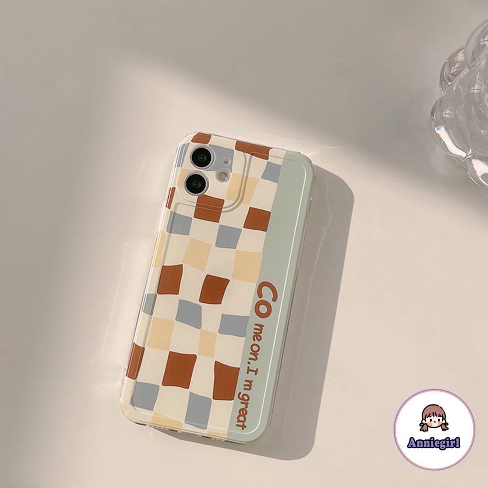 Ốp điện thoại tpu mềm khung dày hoạ tiết sọc caro vintage chống bụi cho IPhone 12 11 Pro Max X XR 8 7 Plus | BigBuy360 - bigbuy360.vn