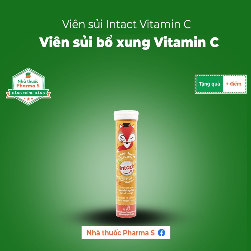 📌 [ Mưa quà tặng] Viên sủi Intact mit Eisen Und Vitamin C vị cam( dùng được cho trẻ nhỏ)