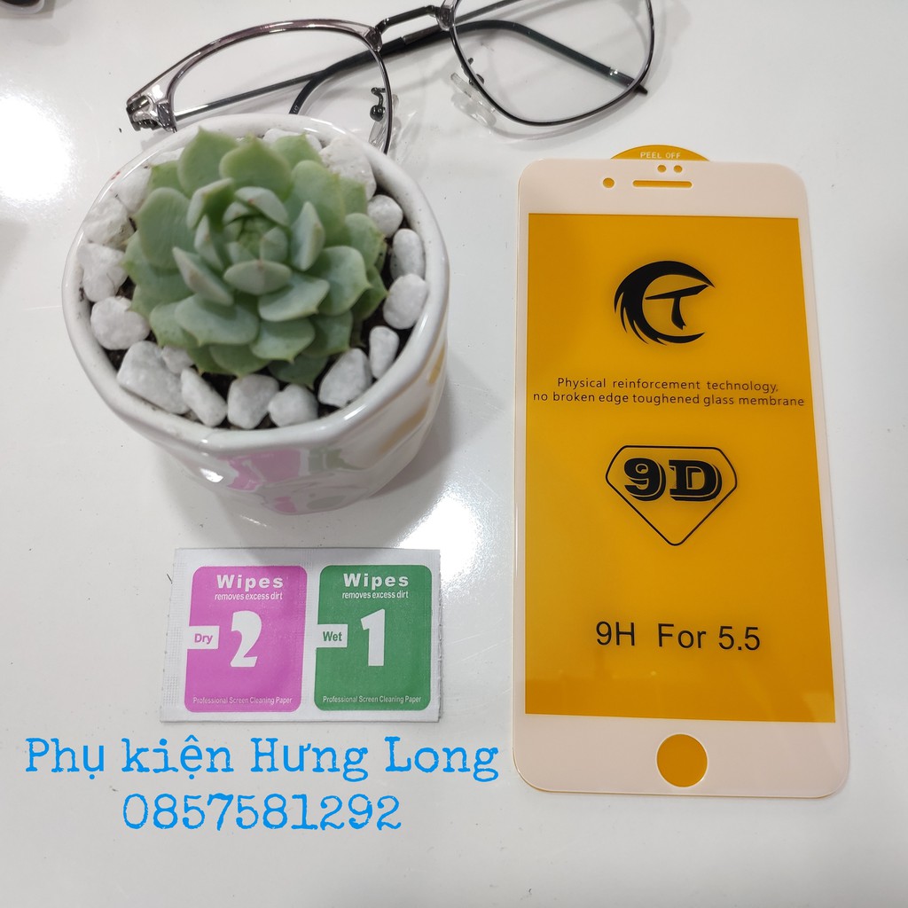 Kính Cường Lực 9D chữ T Iphone Full Màn Hình