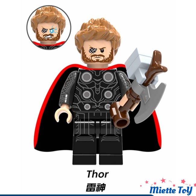 MIE Lego Thor Loki Hela Odin Iron Man Spiderman Marvel Super Heroes Building Blocks Education Toys Gifts