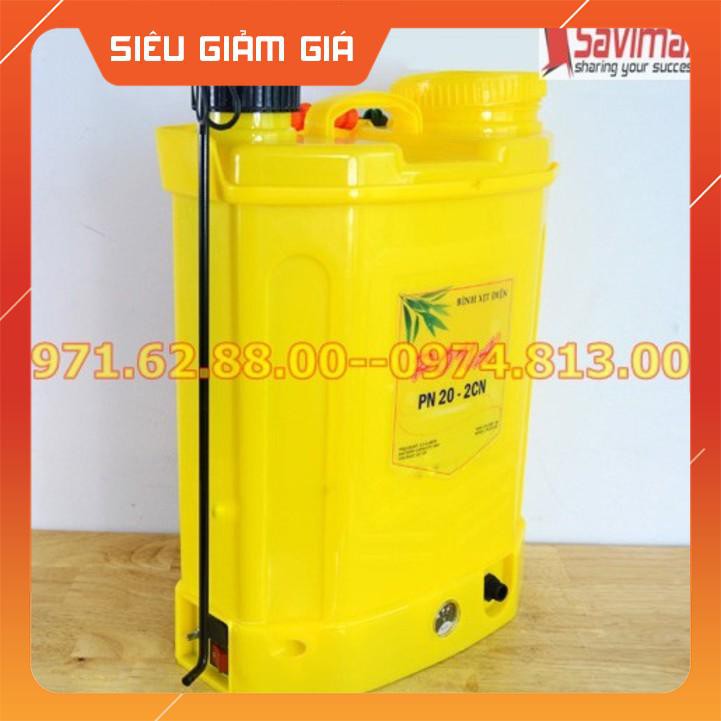 Bình xịt điện Pona PN20-2CN, Bình xịt điện 2 chức năng vừa bơm tay vừa chạy điện nhận quà tặng