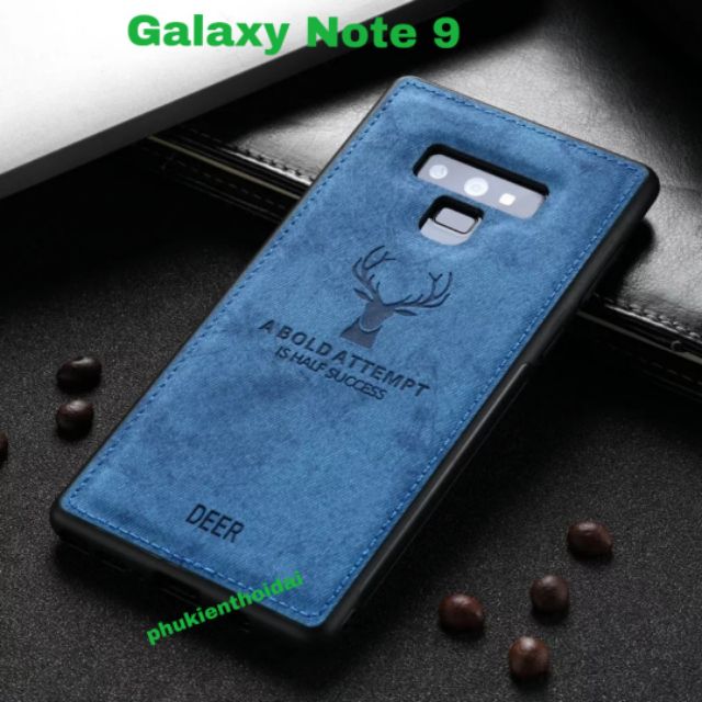 Ốp lưng Samsung Galaxy Note 9 chống sốc Vải   Deer hươu cao cấp