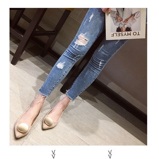 Giày Búp Bê Nữ Mũi Nhọn Size Lớn