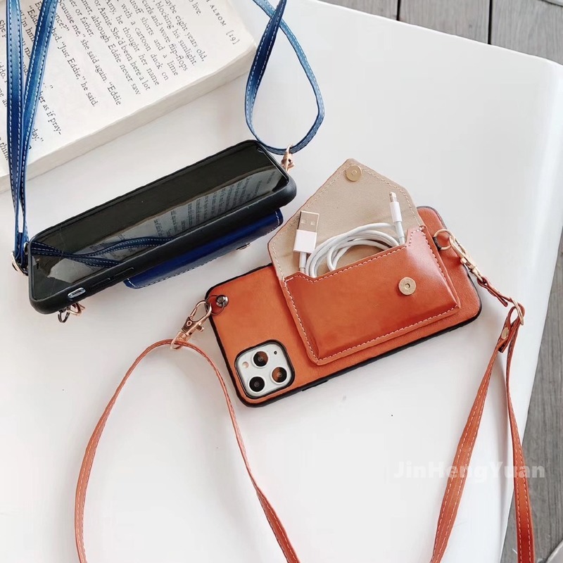 Coin Purse Leather Case for IPhone 11 12 Pro XS Max Mini XR SE2020 I6 7 8 Plus Lanyard Mobile Phone Cover Soft Leather Casing | BigBuy360 - bigbuy360.vn