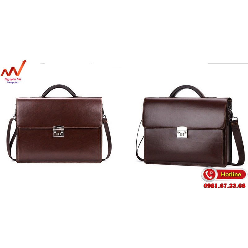 THANH LÝ GIÁ CỰC SỐC Cặp da khóa số ST 068 NÂU