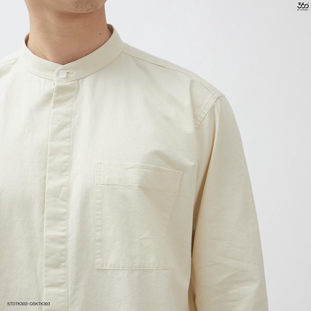 Áo sơ mi dài tay cổ tàu thương hiệu 360 Boutique phong cách trẻ trung, năng động - STDTK302