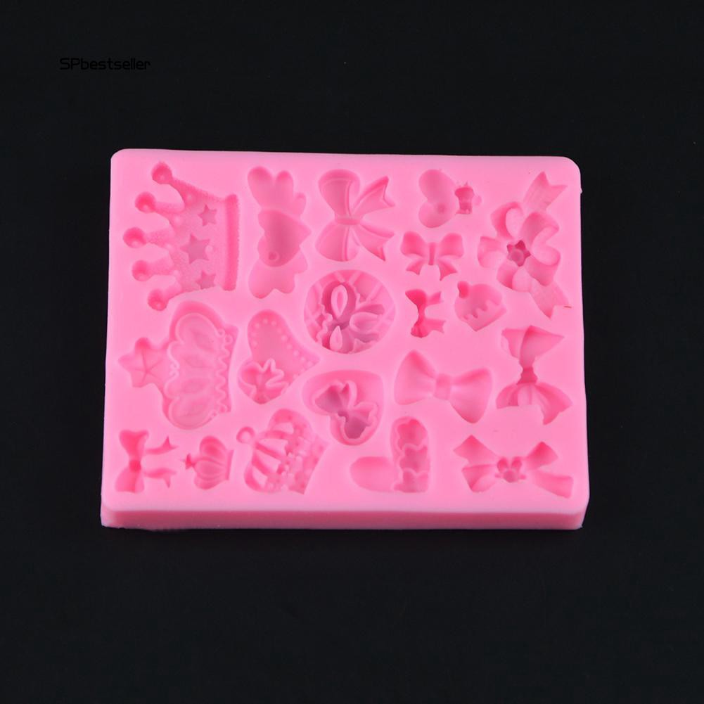 Khuôn làm bánh kẹo hình vương miện 3D bằng silicon