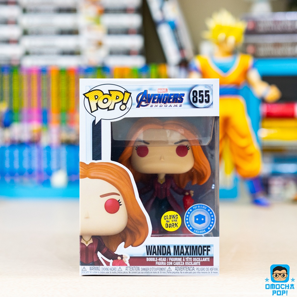 Mô Hình Chính Hãng Funko Pop Marvel: Endgame Wanda Maximoff PIAB exclusive GLITD #855 [Hộp 8/10]