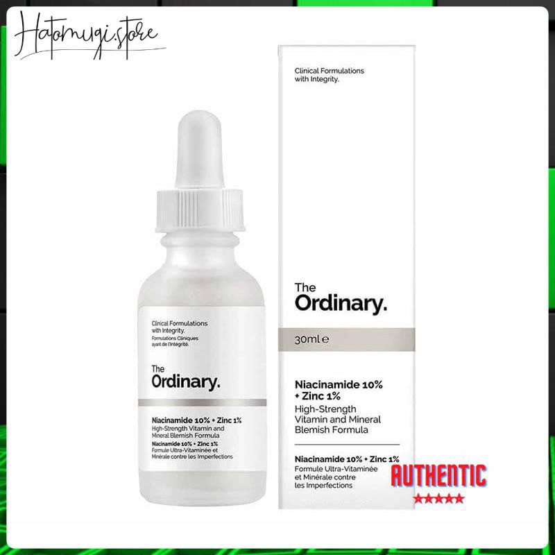 Serum trắng da mờ thâm [Trắng da 100%-Hàng Auth] Bill Anh Tinh chất The Ordinary Niacinamide 10% + Zinc 1%