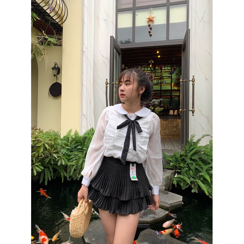 MÃ (963)  CHÂN VÁY XOÈ XẾP LY BÈO 2 TẦNG | BigBuy360 - bigbuy360.vn