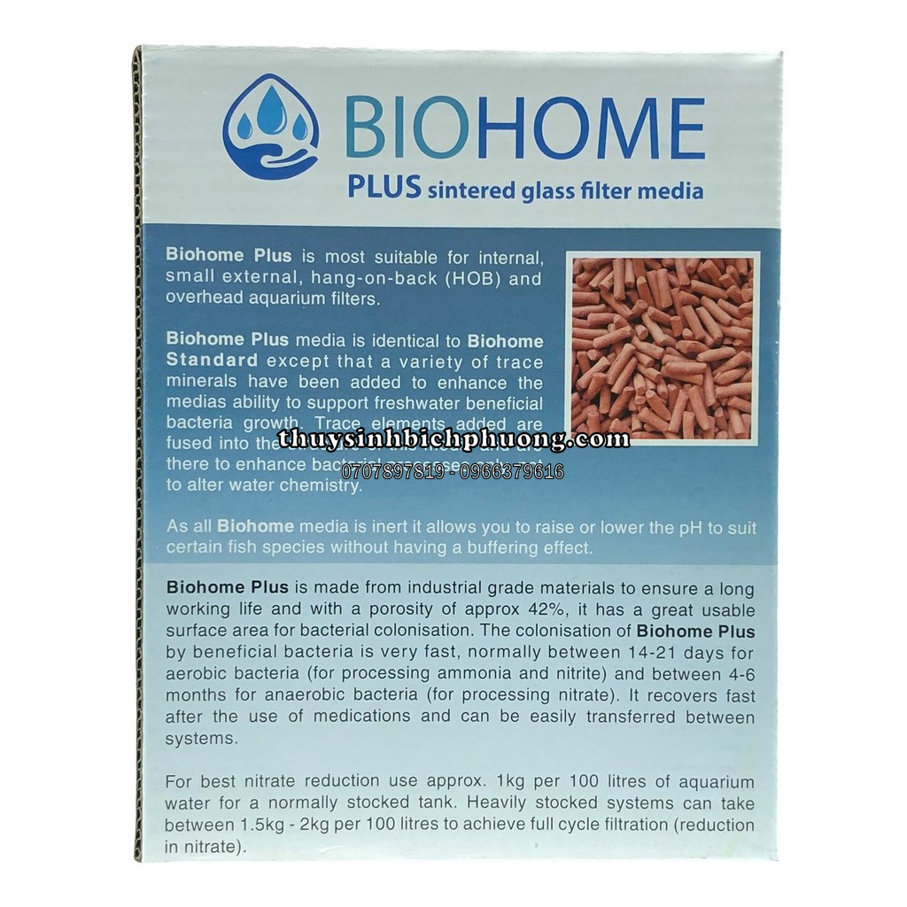 BIOHOME PLUS - VẬT LIỆU LỌC CAO CẤP CHO HỒ CÁ THỦY SINH