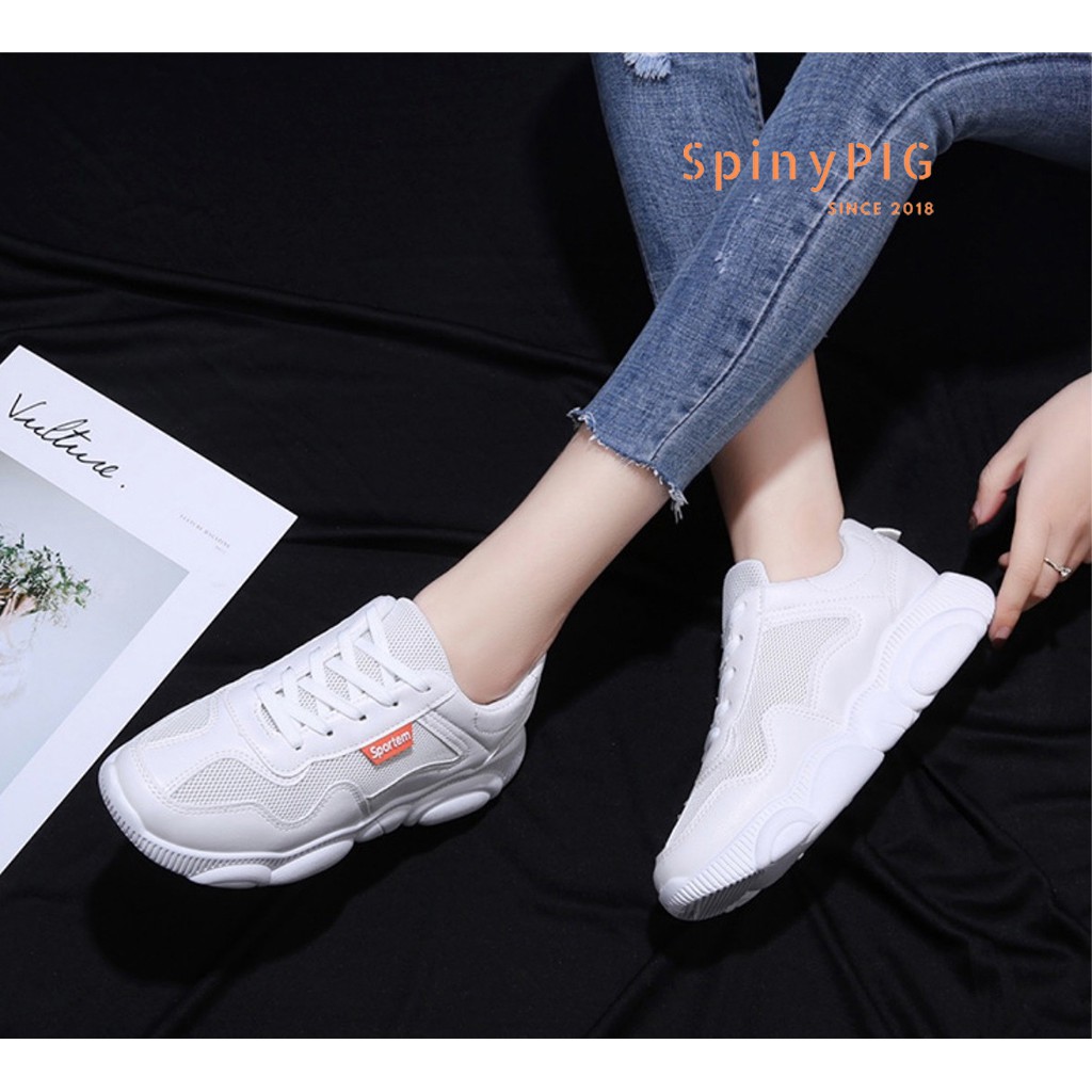 [FREESHIP-KÈM VIDEO] Giày thể thao Sneaker nữ kiểu dáng Hàn Quốc, đế mềm 3.5cm, tập gym, chạy bộ, đi học HOT TREND