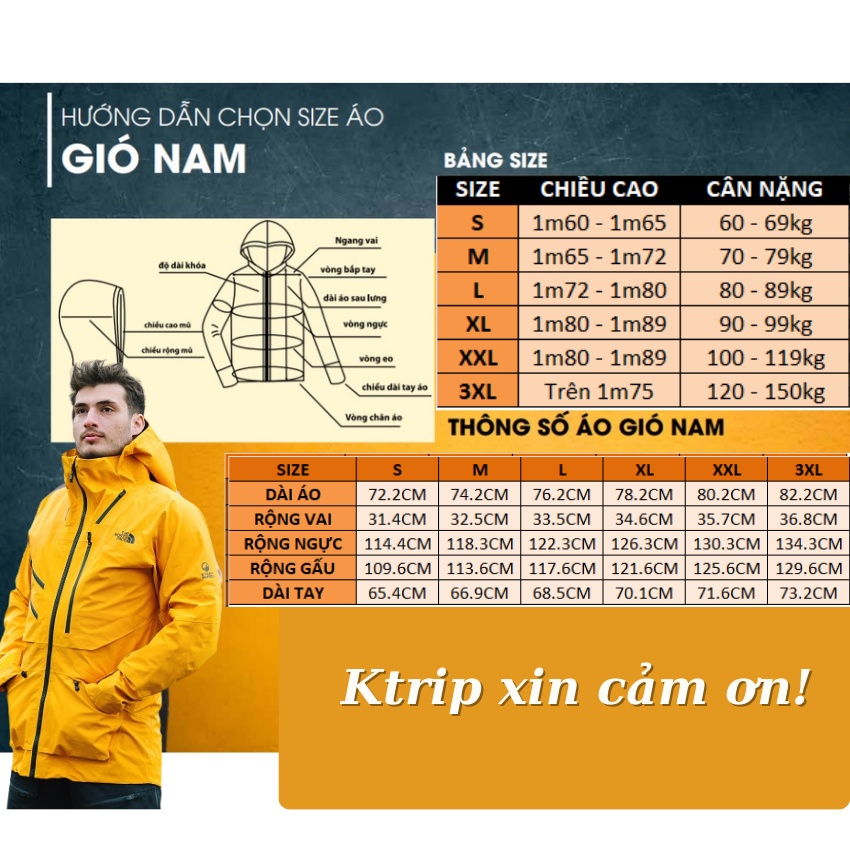 [ XẢ KHO XK, 70-150kg] Áo gió 2 lớp nam cao cấp BigSize TNF chống nước,Cản Gió - Bảo Hành 12m( Bao check hàng)