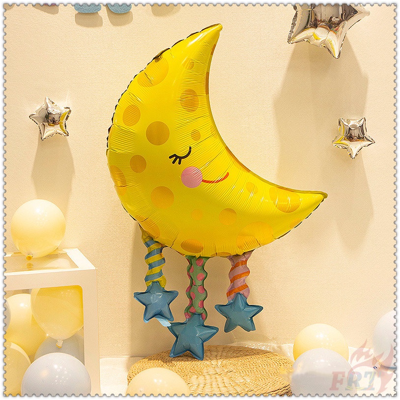 1 bong bóng lá nhôm hình mặt trời/mặt trăng/ngôi sao kích thước lớn trang trí tiệc sinh nhật
