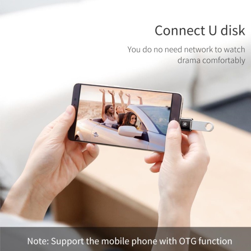 Đầu cắm chuyển đổi Baseus Micro USB sang Type-C OTG | BigBuy360 - bigbuy360.vn