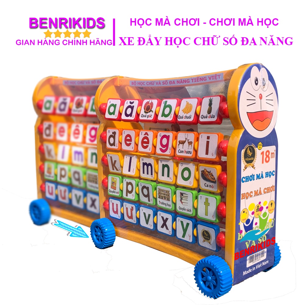 Đồ Chơi Bảng Chữ Và Số Đa Năng Doremon Hàng Việt Nam An Toàn Cho Bé Vijago