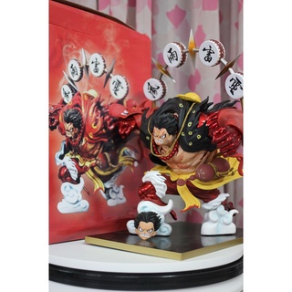 Mô hình luffy gear 4 áo đen - đỏ cao 34cm - mô hình one piece