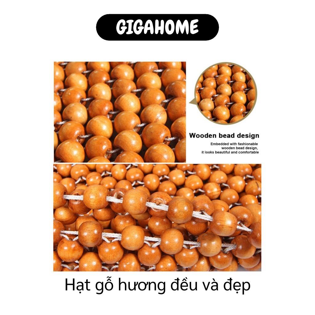 Miếng Đệm Lót Ghế GIGAHOME Miếng Lót Ghế Xe Hơi Có Hạt Gỗ, Chống Nóngg, Massage Cao Cấp 45cm 7464