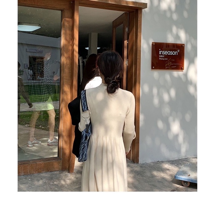 FREESHIP ❗️ ĐẦM THUN TAY DÀI MÀU BASIC