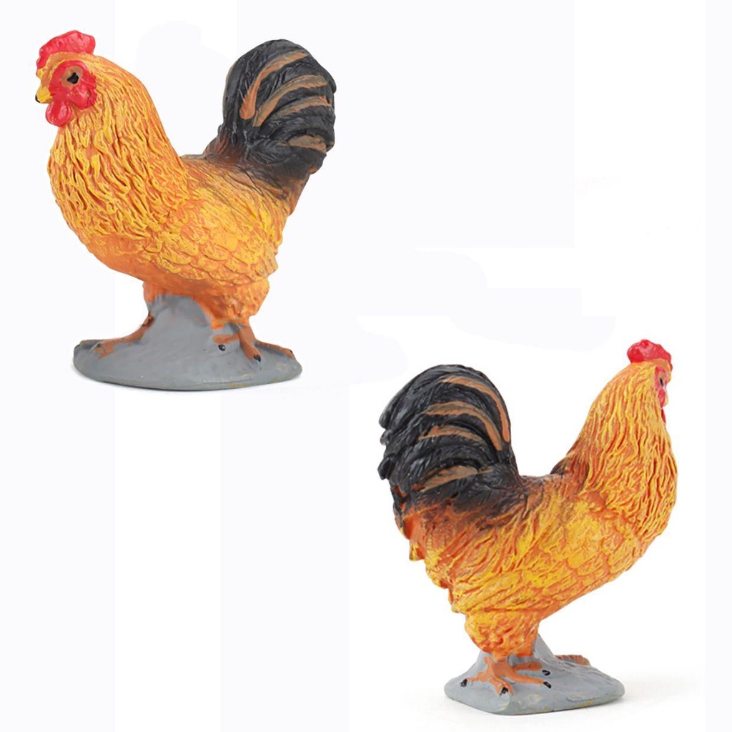 1 Bộ Mô Hình Gà Nông Trại Trang Trí Độc Đáo