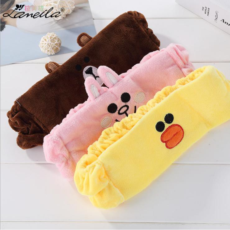 Băng Đô Turban Phẳng Gấu Brown, Thỏ Cony, Vịt Vàng Cute