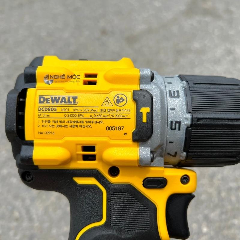 Máy khoan cầm tay Dewalt DCD805 3  chức năng