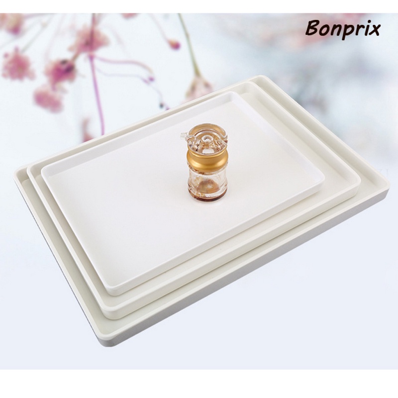 Khay gỗ đựng thức ăn/ trái cây/ bánh mì/ trà chiều màu trắng 10cm
