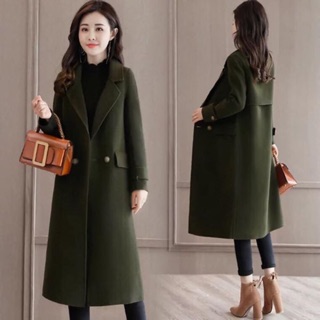Áo dạ nữ hàn quốc dáng dài